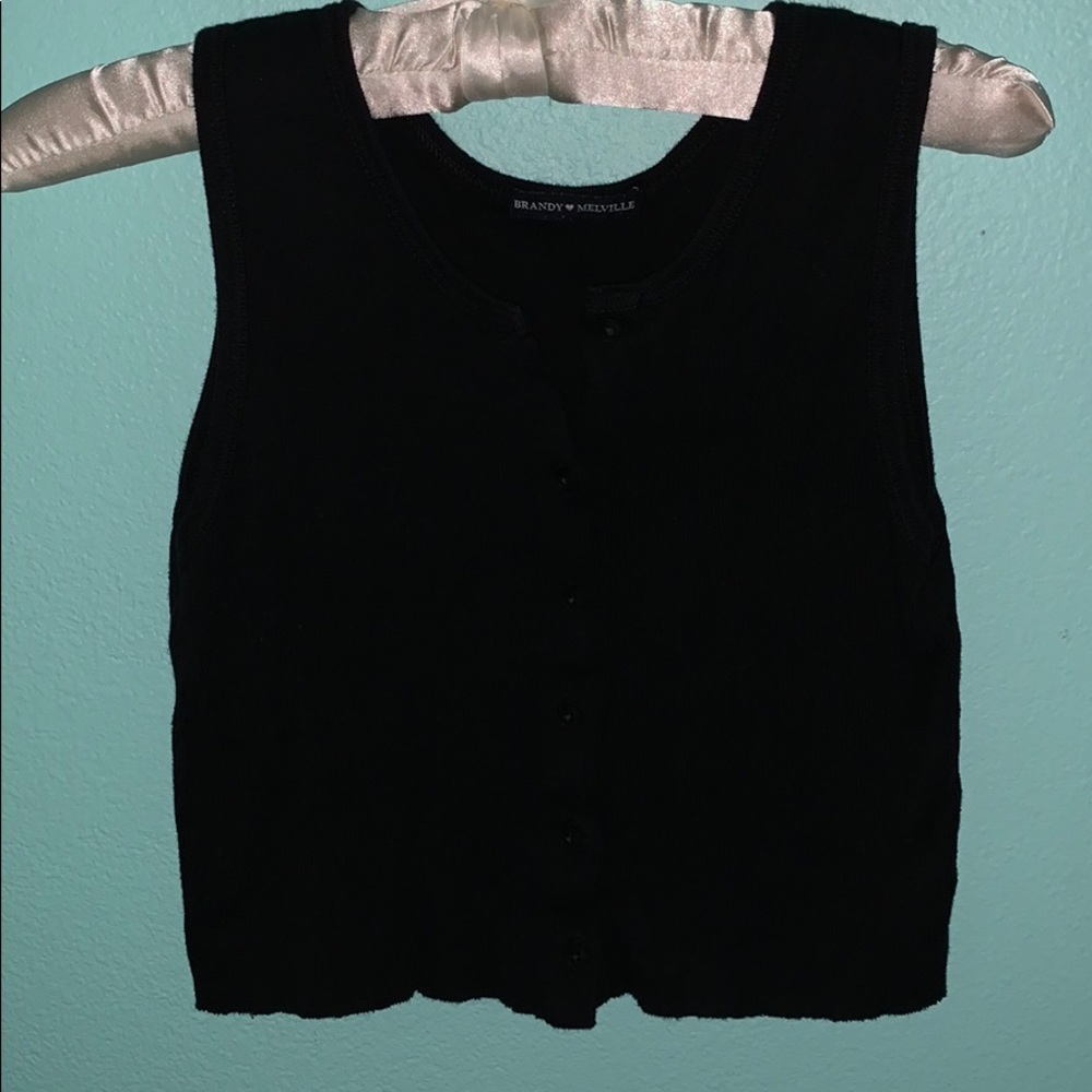 vintage brandy melville button up tank black
